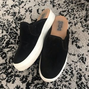 Black Sneaker Slip On Mules